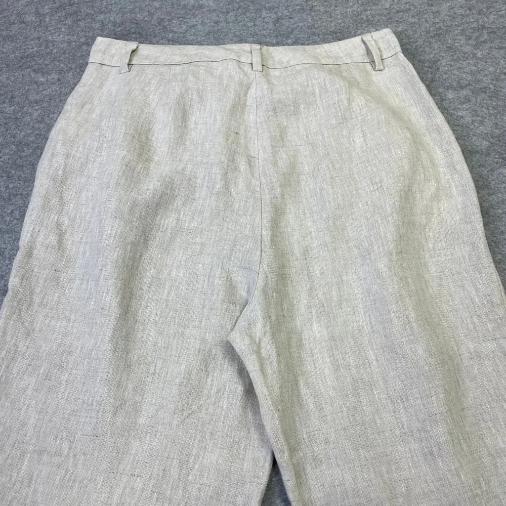 Reformation Veda High Waisted Wide Leg Linen Pants 8 Oatmeal Beige Bohemian